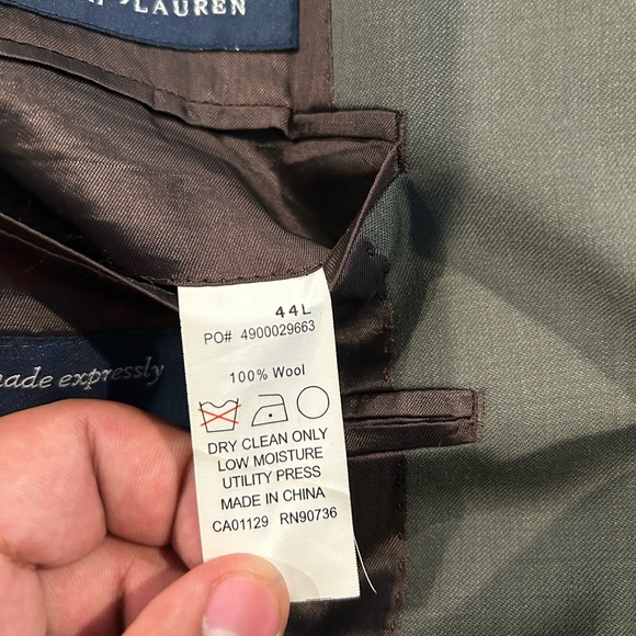 Dark green, wool suit, formal attire - Picture 3 of 4